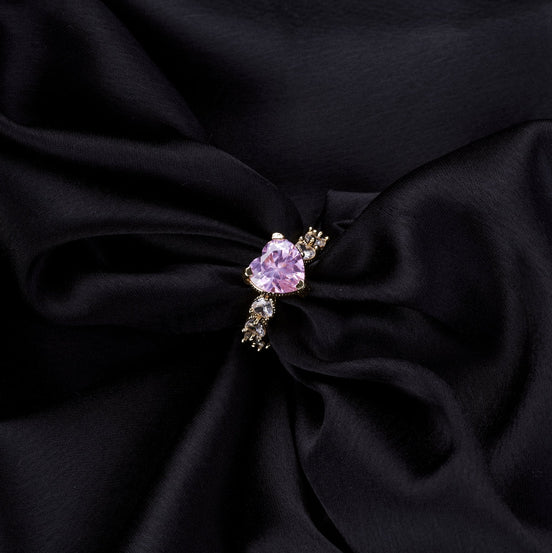 Opal Touch - Gold Plated Pink Cubic Zirconia Ring - Rings