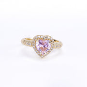 Opal Touch - Gold Plated Pink Wedding Sparkle Ring - Rings
