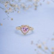 Opal Touch - Gold Plated Pink Wedding Sparkle Ring - Rings