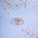 Opal Touch - Gold Plated Pink Wedding Sparkle Ring - Rings