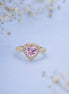 Opal Touch - Gold Plated Pink Wedding Sparkle Ring - Rings