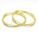 Gold Plated Rectangular Stone Studded Bangles (Pack of 2) - Opal Touch