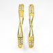 Gold Plated Rectangular Stone Studded Bangles (Pack of 2) - Opal Touch