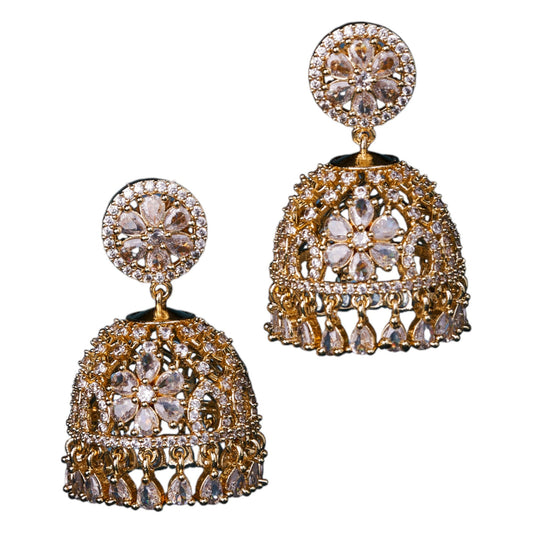 Opal Touch - Golden Elegance Jhumka - Jhumka