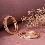 Opal Touch - Golden Glamour Bangles (Pack of 6) - Bangles