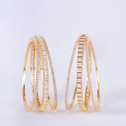 Opal Touch - Golden Glamour Bangles (Pack of 6) - Bangles