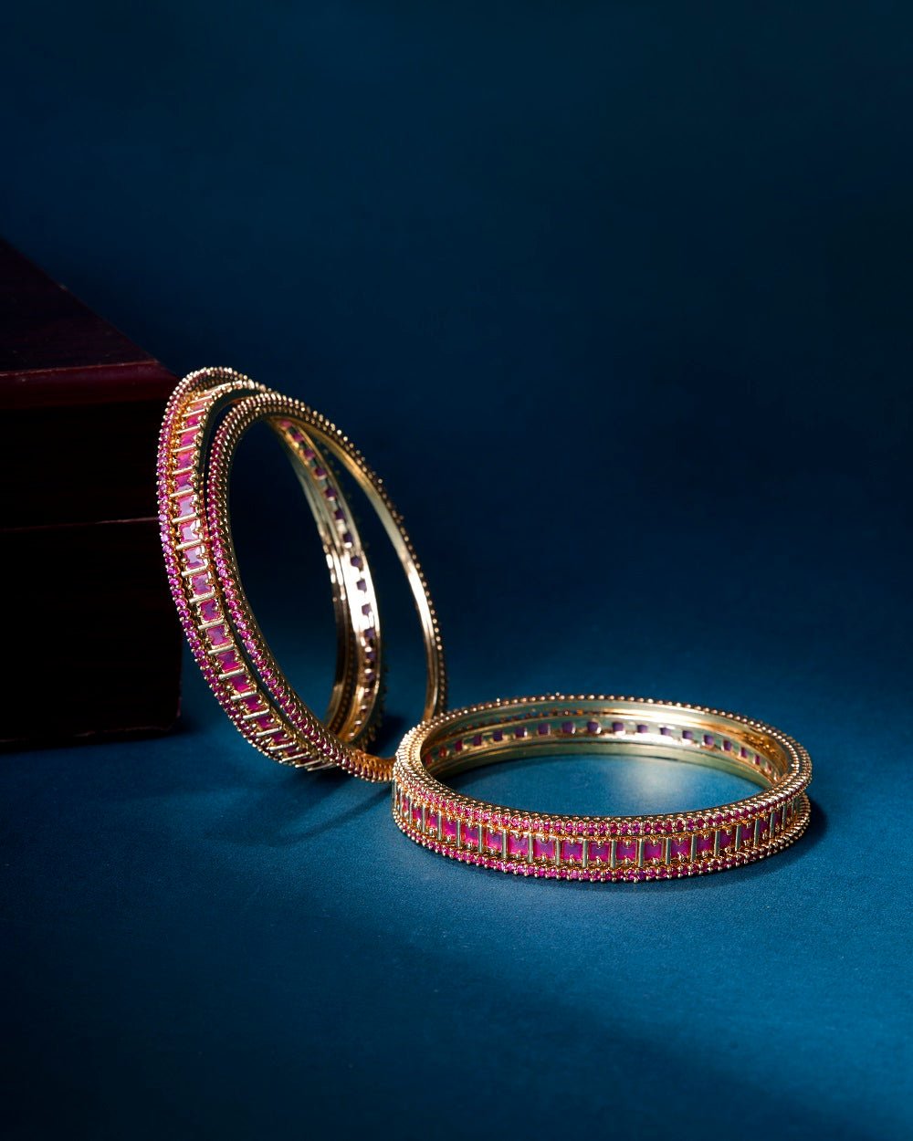 Opal Touch - Golden Glamour Bangles (Pack of 6) - Bangles