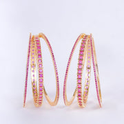 Opal Touch - Golden Glamour Bangles (Pack of 6) - Bangles