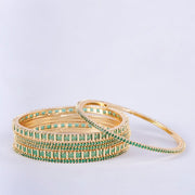 Opal Touch - Golden Glamour Bangles (Pack of 6) - Bangles
