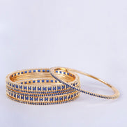 Opal Touch - Golden Glamour Bangles (Pack of 6) - Bangles