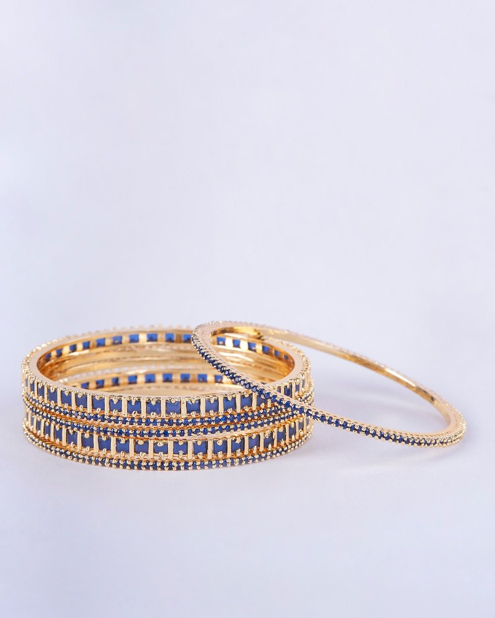 Opal Touch - Golden Glamour Bangles (Pack of 6) - Bangles