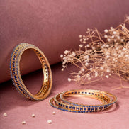 Opal Touch - Golden Glamour Bangles (Pack of 6) - Bangles