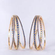 Opal Touch - Golden Glamour Bangles (Pack of 6) - Bangles