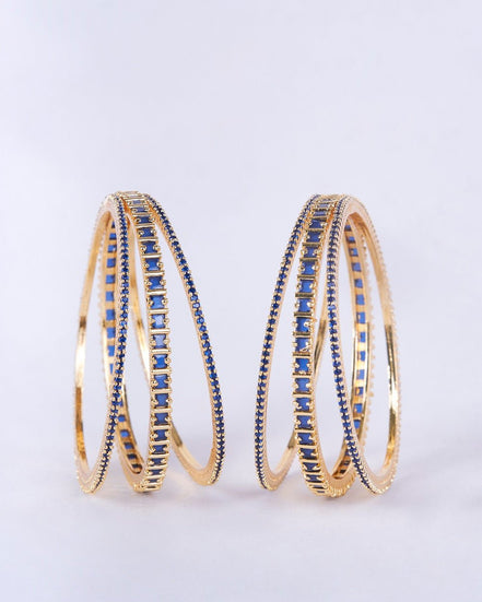 Opal Touch - Golden Glamour Bangles (Pack of 6) - Bangles