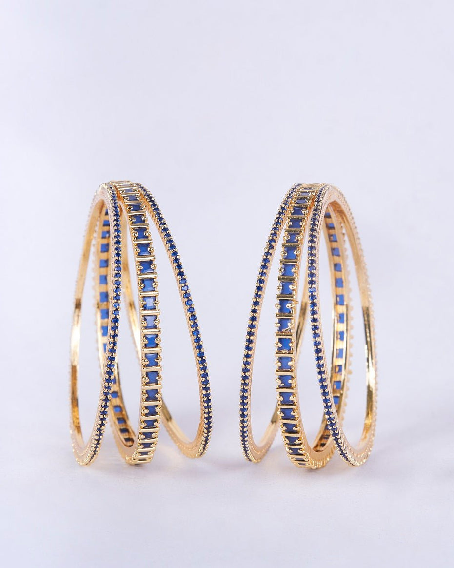 Opal Touch - Golden Glamour Bangles (Pack of 6) - Bangles