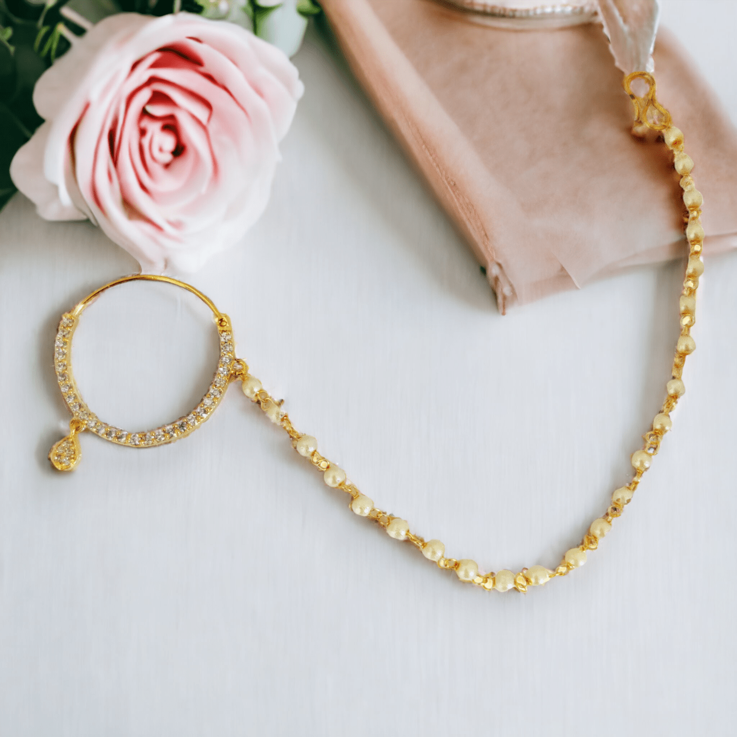 Opal Touch - Golden Glow Nose Pin - Nose Pin