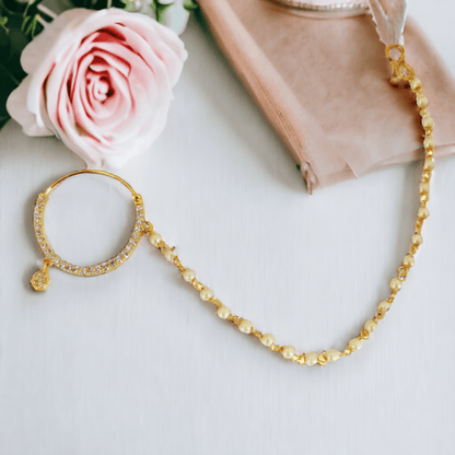 Opal Touch - Golden Glow Nose Pin - Nose Pin