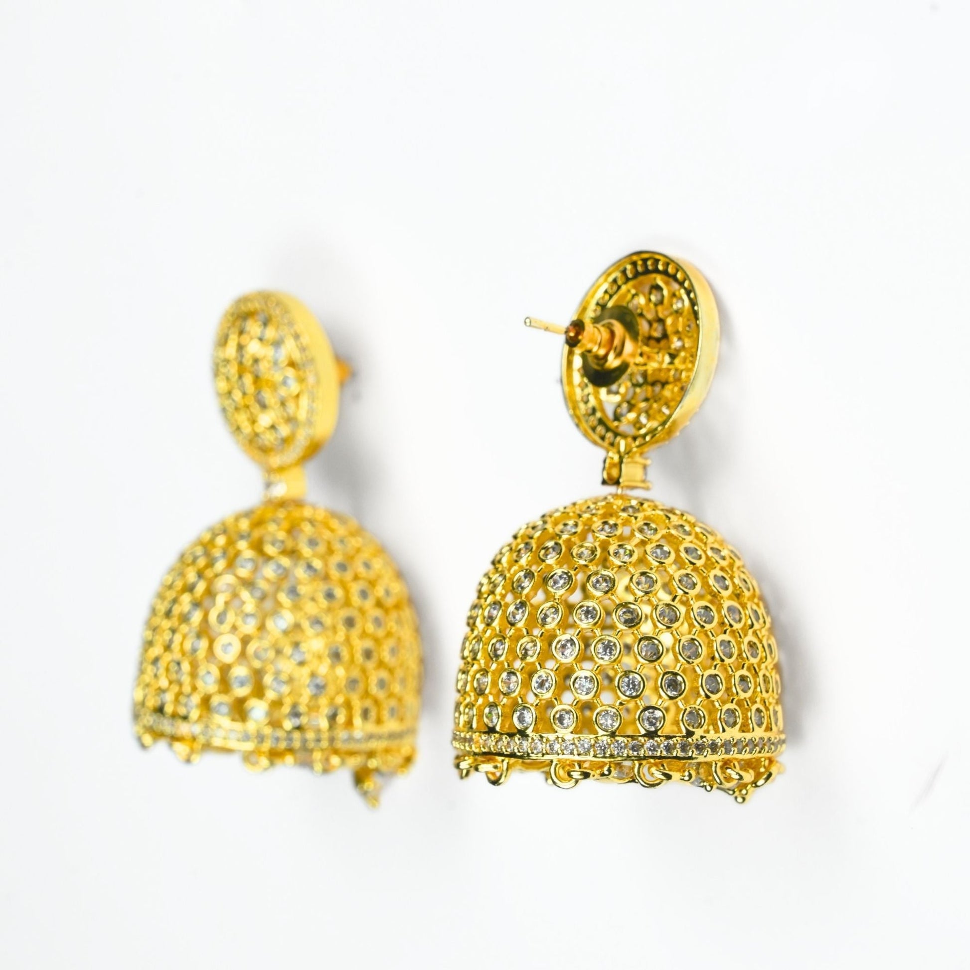 Golden Grace Jhumka - Opal Touch