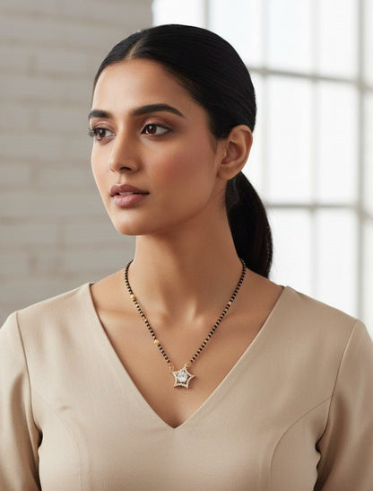 Golden Meadows Mangalsutra - Opal Touch