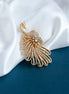 Saree Pin - Golden Sparkle Peacock Saree Pin - Opal Touch