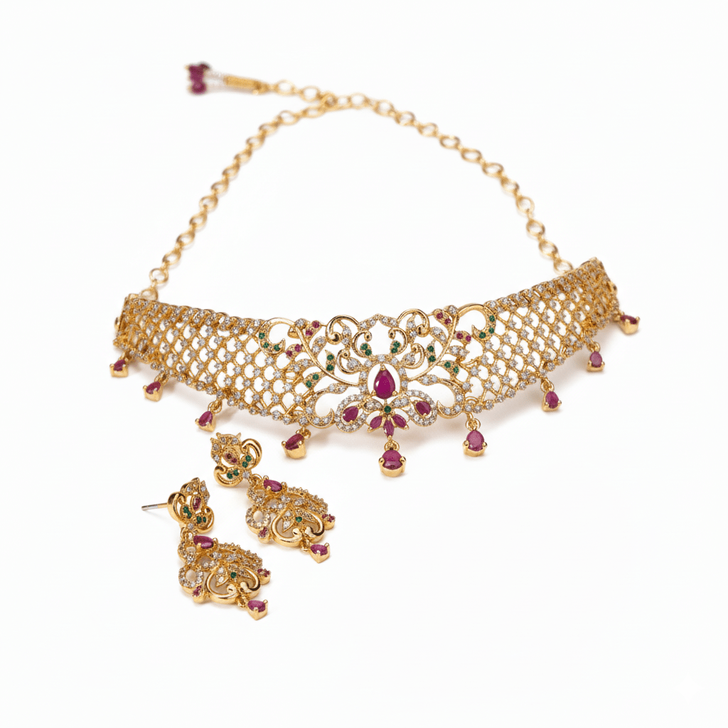 Necklace - Golden Splendor Necklace - Opal Touch