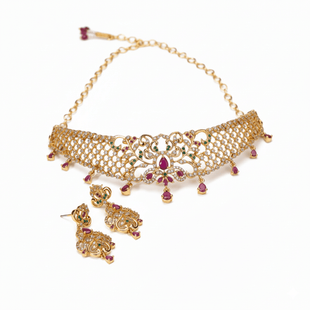 Necklace - Golden Splendor Necklace - Opal Touch
