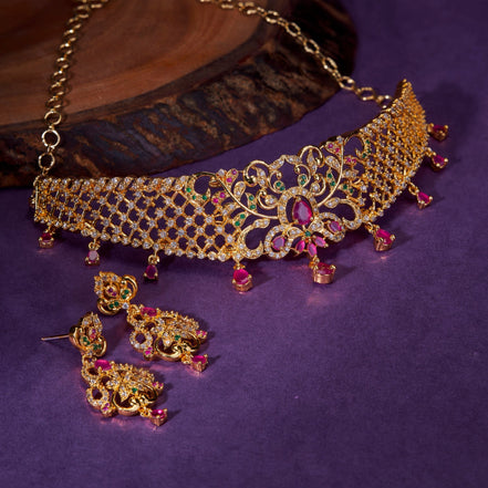 Necklace - Golden Splendor Necklace - Opal Touch