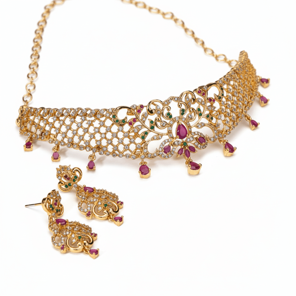 Necklace - Golden Splendor Necklace - Opal Touch