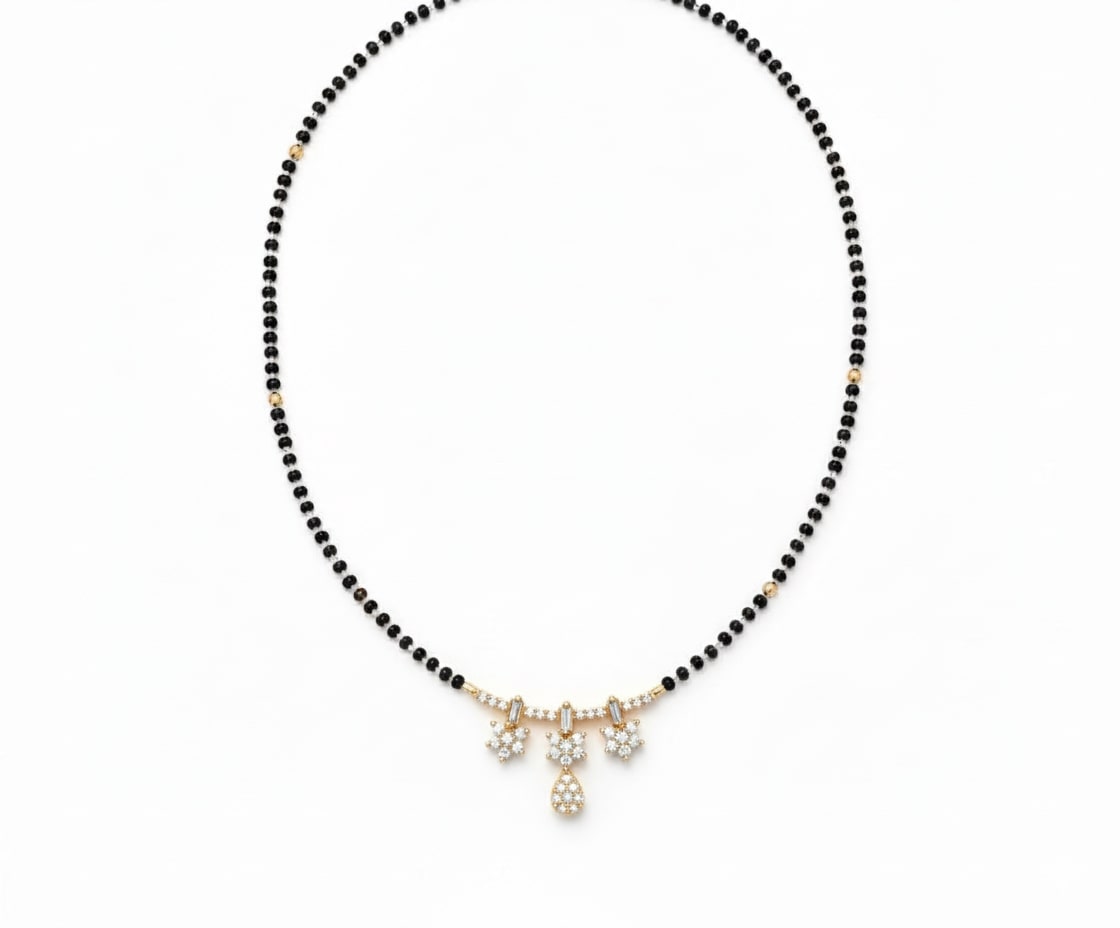 Golden Whispers Mangalsutra - Opal Touch