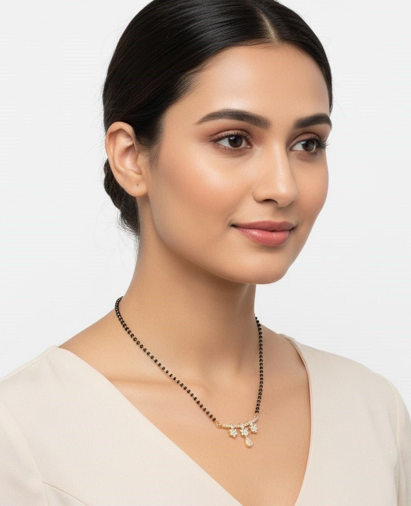 Golden Whispers Mangalsutra - Opal Touch