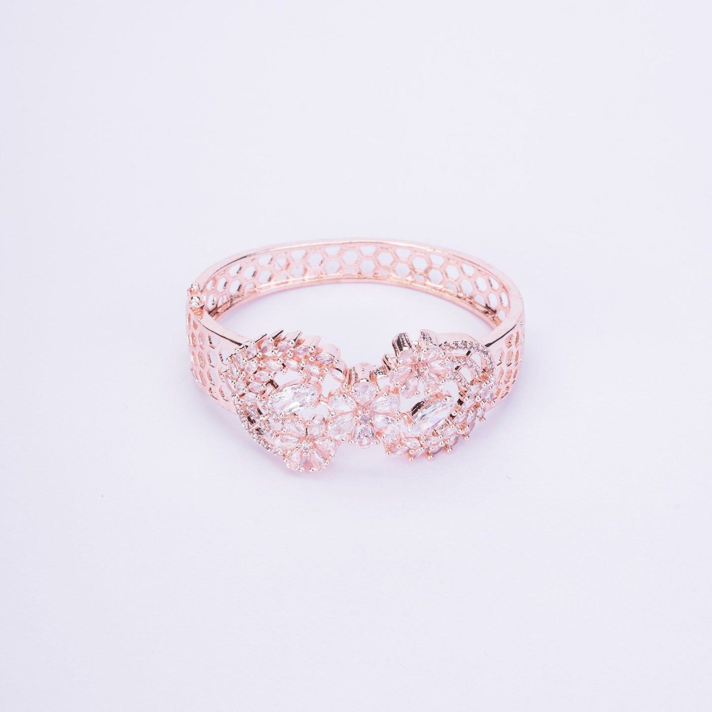 Opal Touch - Graceful Flower Kada Bracelet - Bracelet