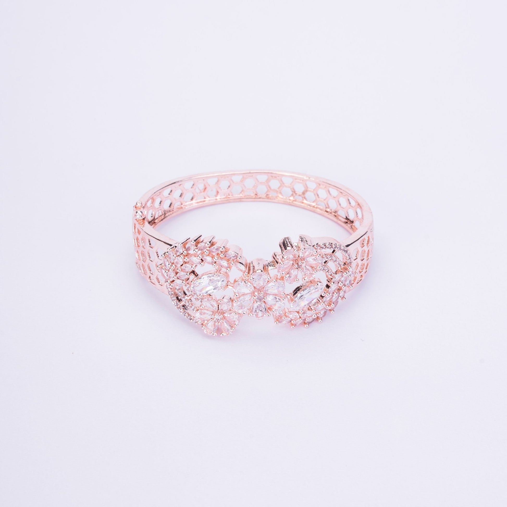 Opal Touch - Graceful Flower Kada Bracelet - Bracelet