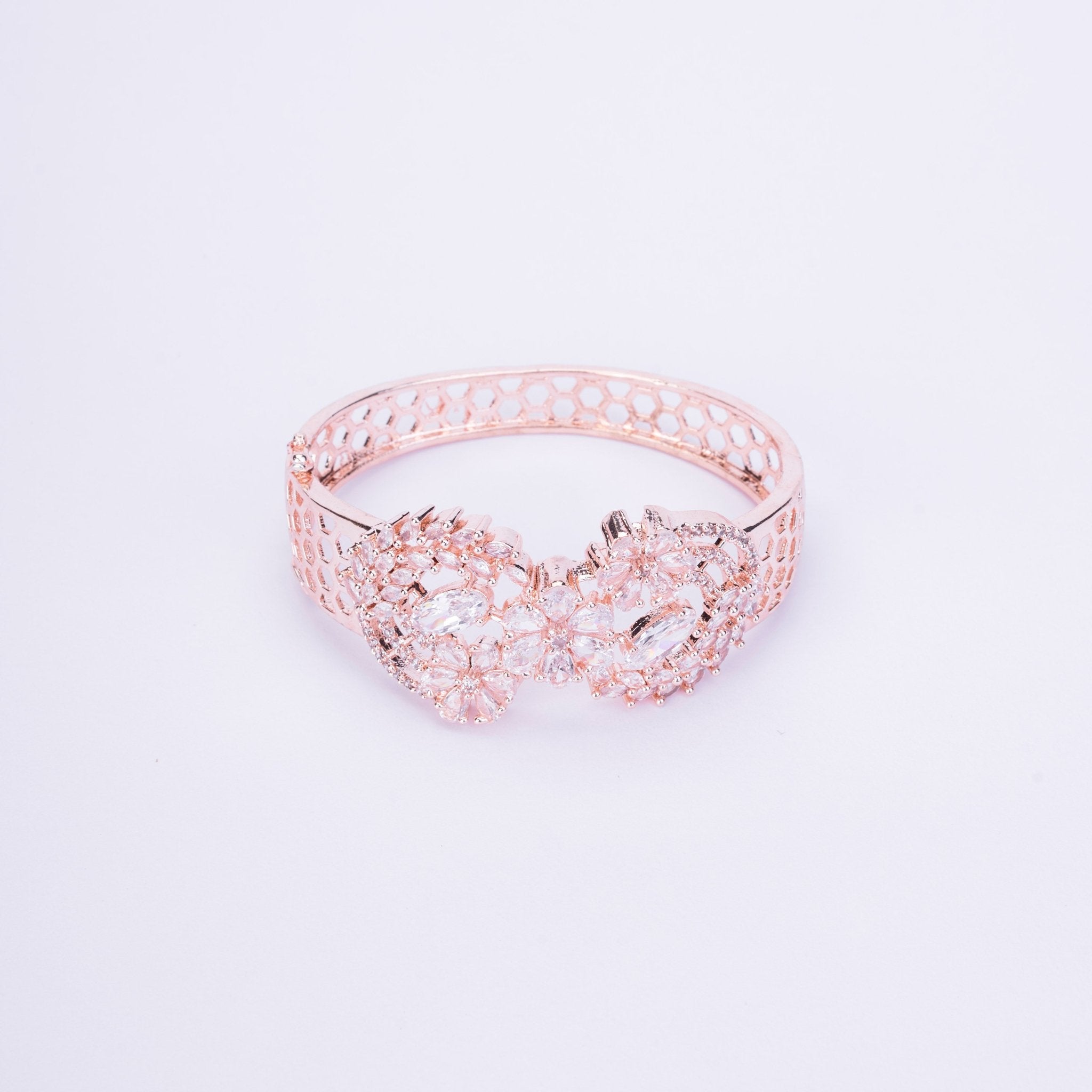 Opal Touch - Graceful Flower Kada Bracelet - Bracelet