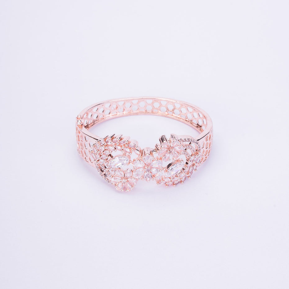 Opal Touch - Graceful Flower Kada Bracelet - Bracelet