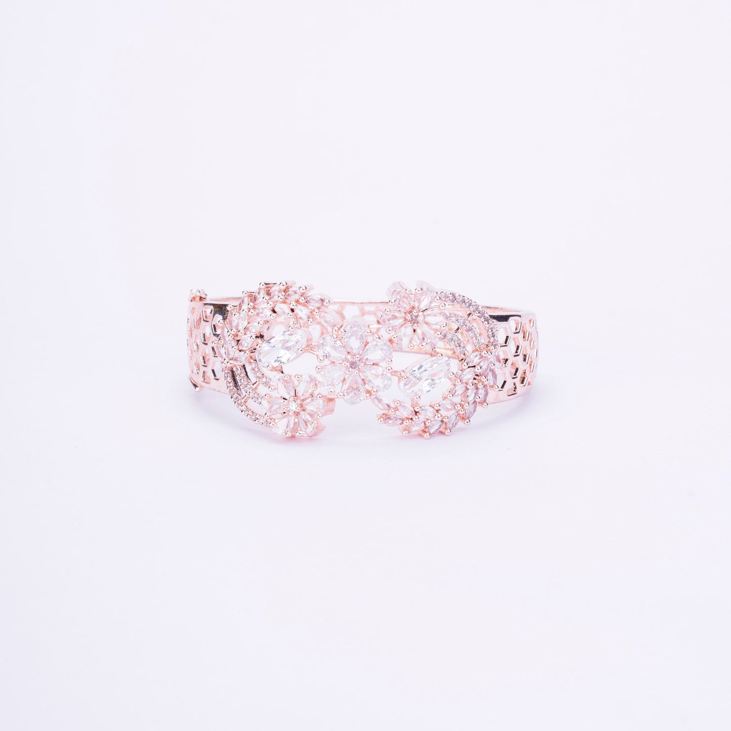 Opal Touch - Graceful Flower Kada Bracelet - Bracelet