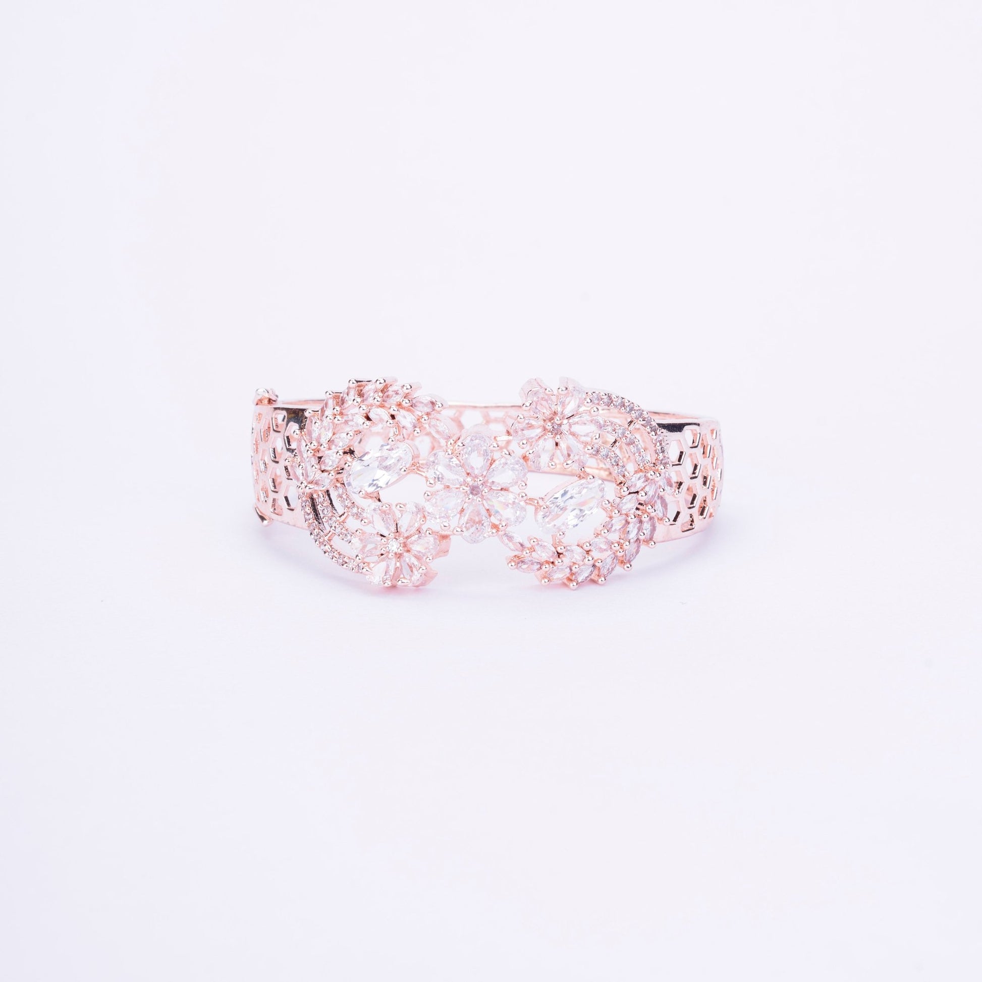 Opal Touch - Graceful Flower Kada Bracelet - Bracelet