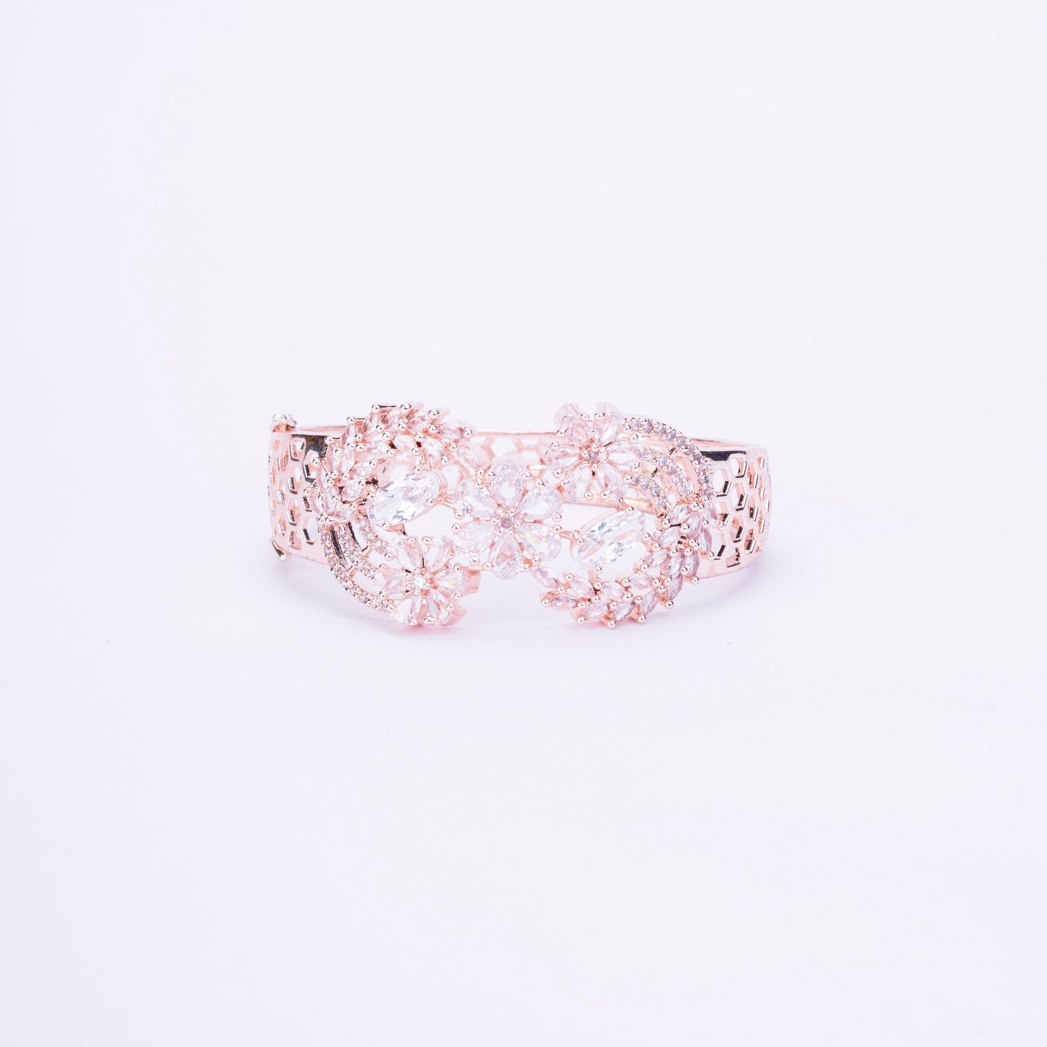 Opal Touch - Graceful Flower Kada Bracelet - Bracelet