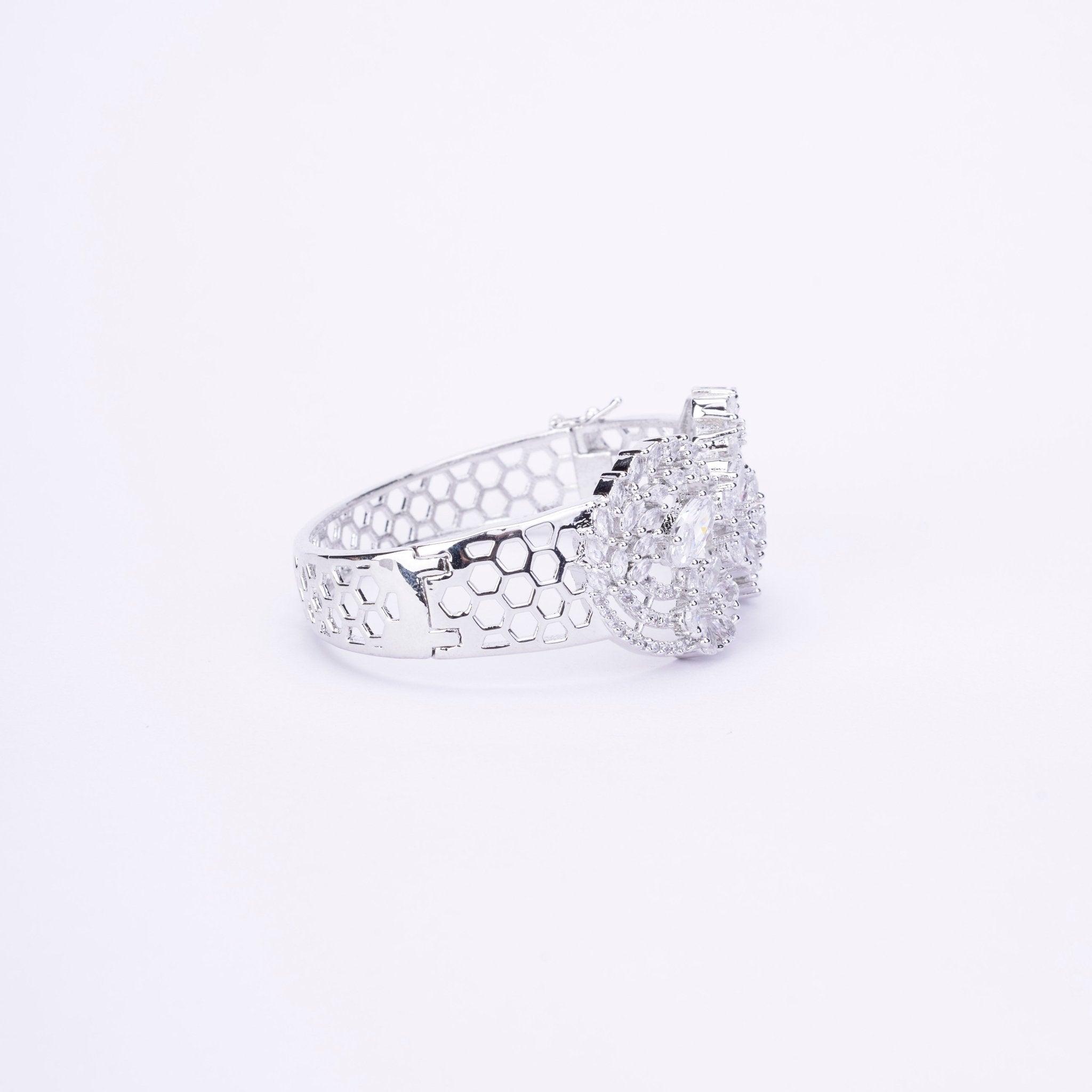 Opal Touch - Graceful Flower Kada Bracelet - Bracelet