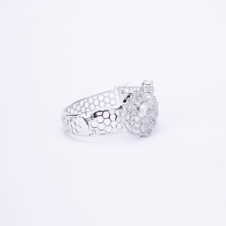 Opal Touch - Graceful Flower Kada Bracelet - Bracelet