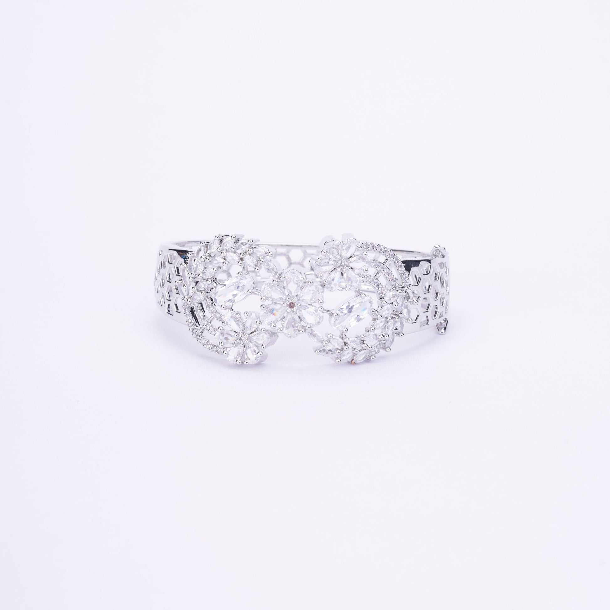 Opal Touch - Graceful Flower Kada Bracelet - Bracelet