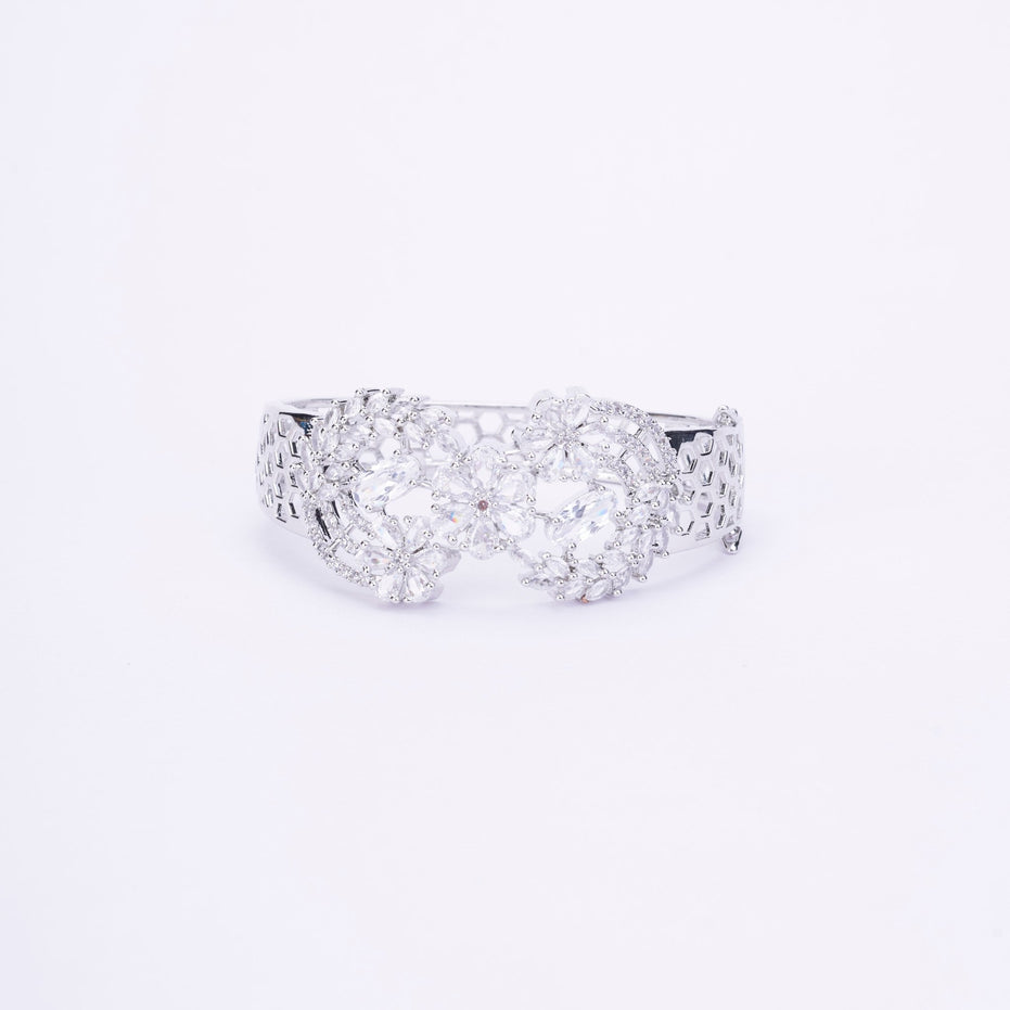 Opal Touch - Graceful Flower Kada Bracelet - Bracelet