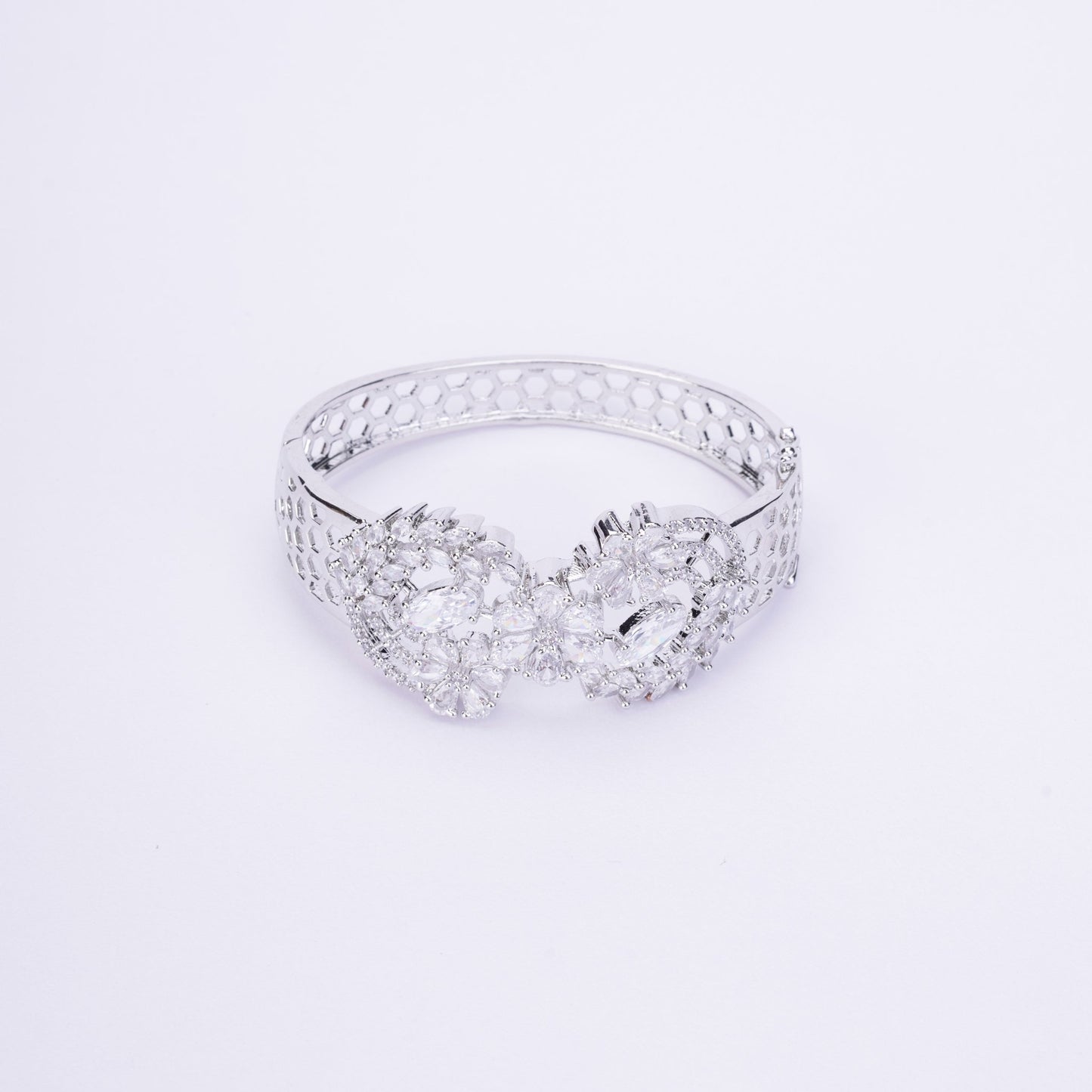 Opal Touch - Graceful Flower Kada Bracelet - Bracelet