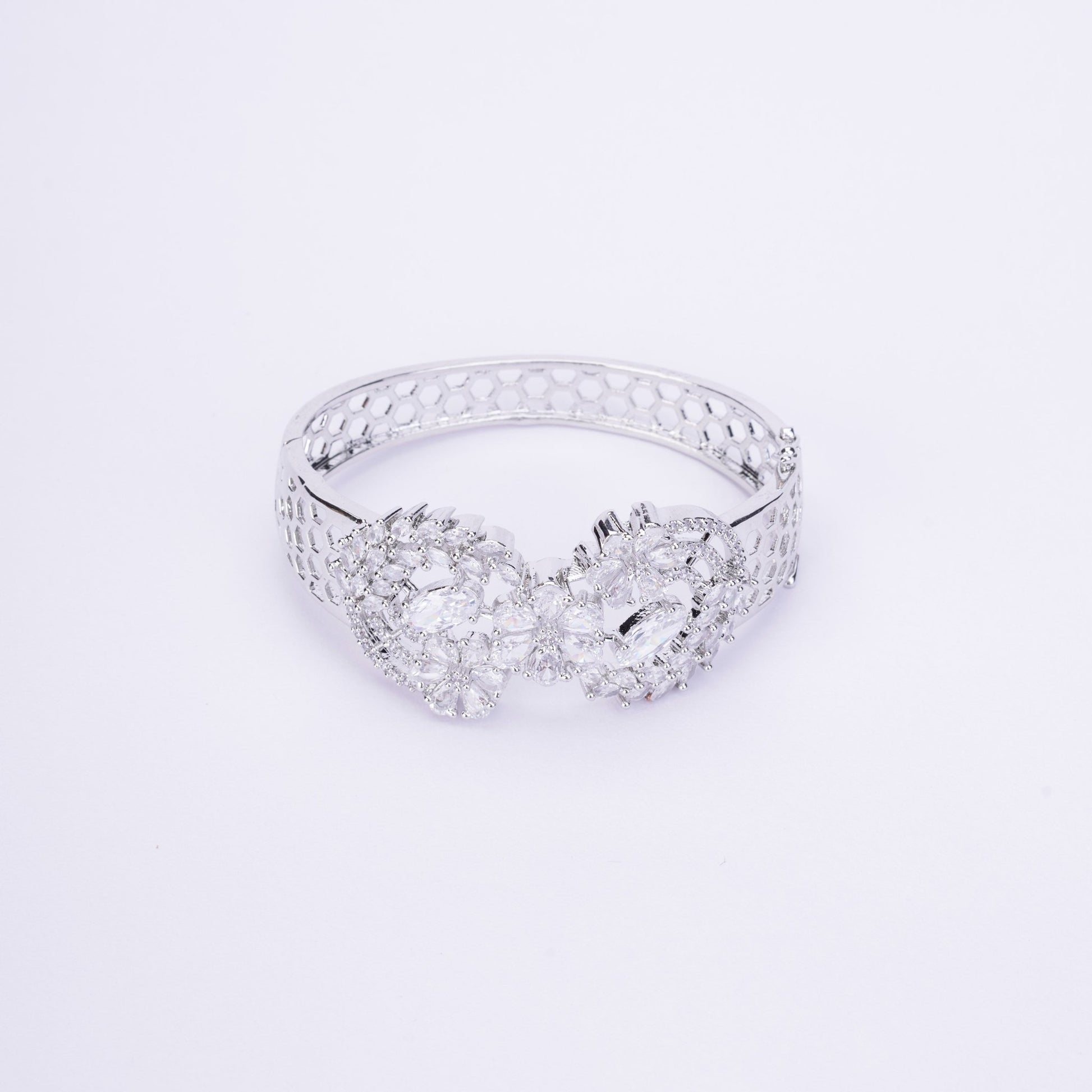 Opal Touch - Graceful Flower Kada Bracelet - Bracelet