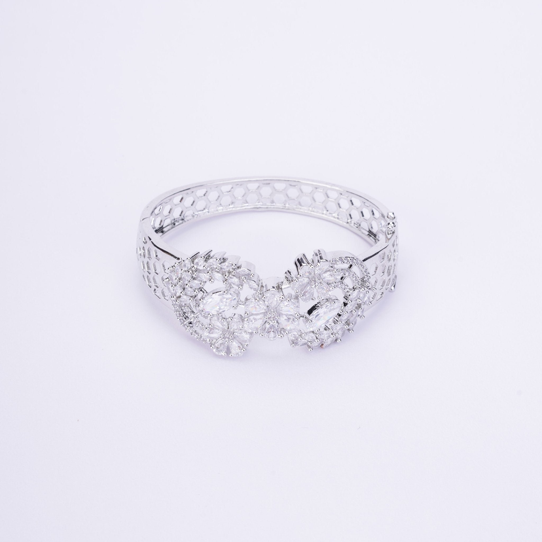Opal Touch - Graceful Flower Kada Bracelet - Bracelet