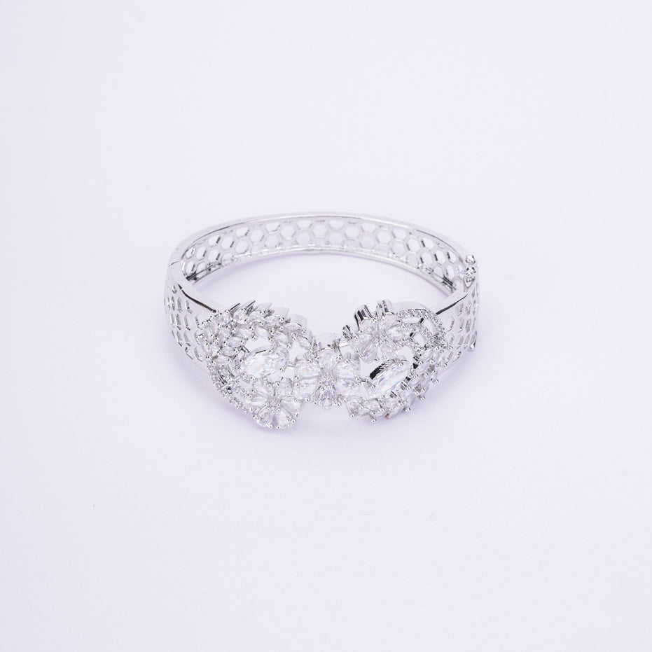 Opal Touch - Graceful Flower Kada Bracelet - Bracelet