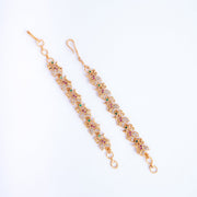 Opal Touch - Graceful Gold Plated Ear Chain - Ear chain (Matil)