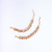 Opal Touch - Graceful Gold Plated Ear Chain - Ear chain (Matil)