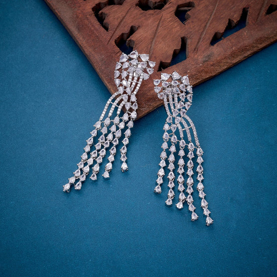 Opal Touch - Graceful Green-White Earrings - Earrings