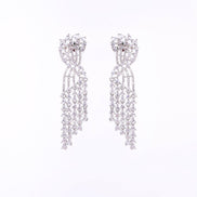 Opal Touch - Graceful Green-White Earrings - Earrings