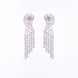 Opal Touch - Graceful Green-White Earrings - Earrings